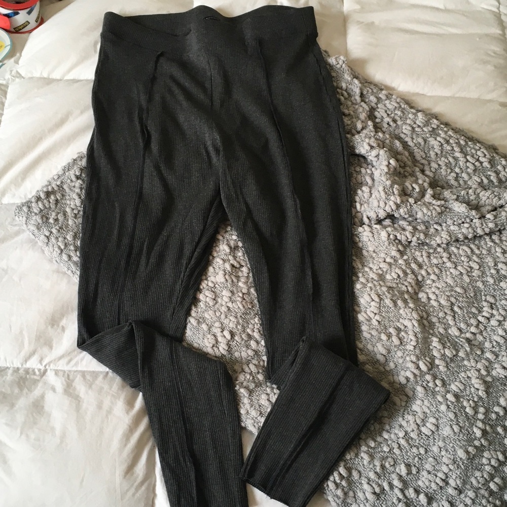 naked wardrobe Black Ribbed Leggings
